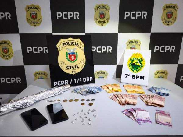 Polícia prende cinco pessoas em ações contra o tráfico de drogas no Oeste do Paraná