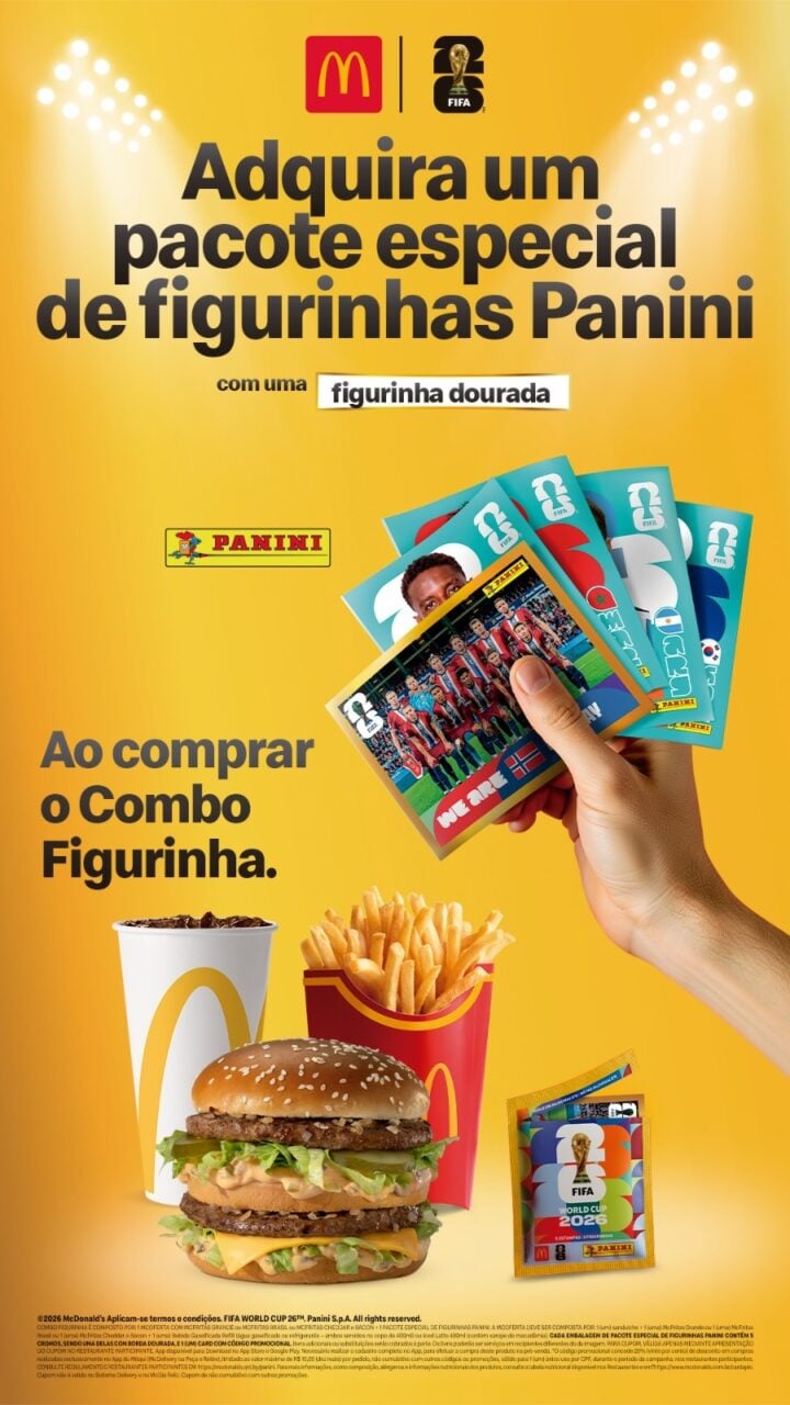 McDonald's e Panini lançam promoção de figurinhas para a Copa do Mundo FIFA 2026