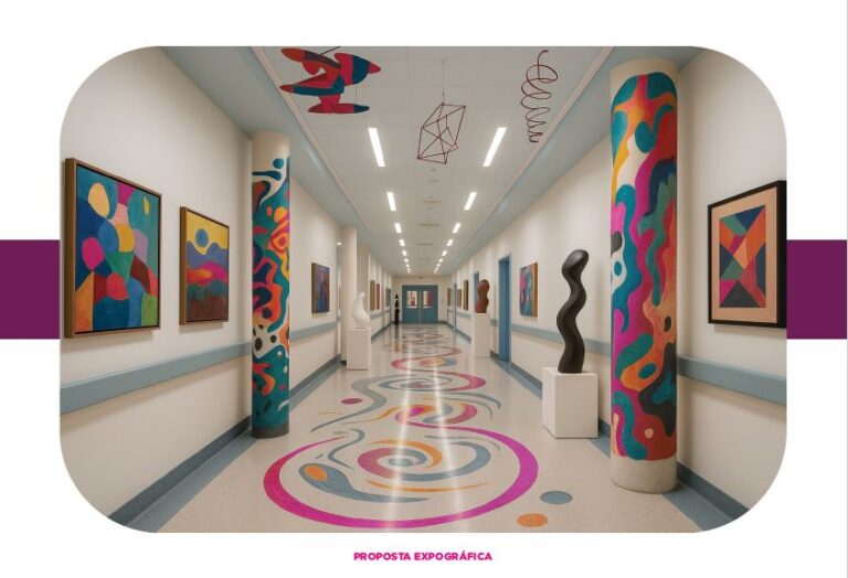Projeto alegria transforma hospital em Curitiba em galeria de arte acolhedora