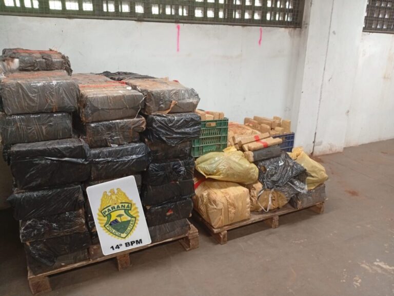 Mais de 800 quilos de maconha são apreendidos em Foz do Iguaçu
